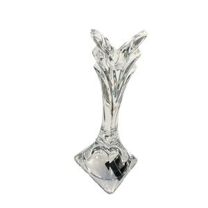 Mikasa Crystal Flower Bud Vase Clear Glass Diamond Cut Base Elegant‎ Decor